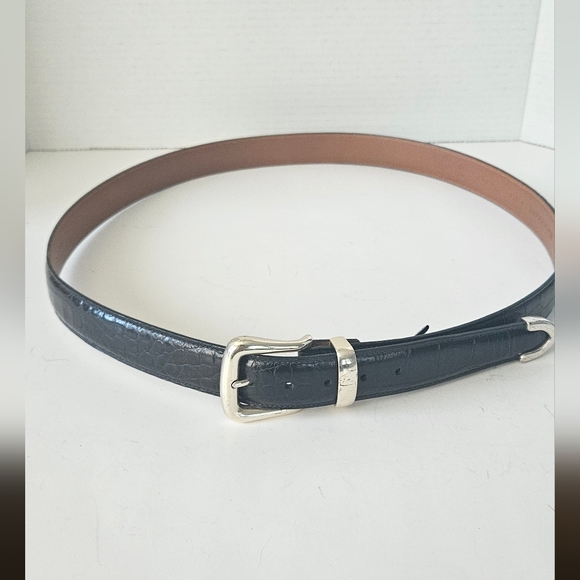 Trafalgar Other - Trafalfar Black Croc Embossed Mens Leather Belt Size 44